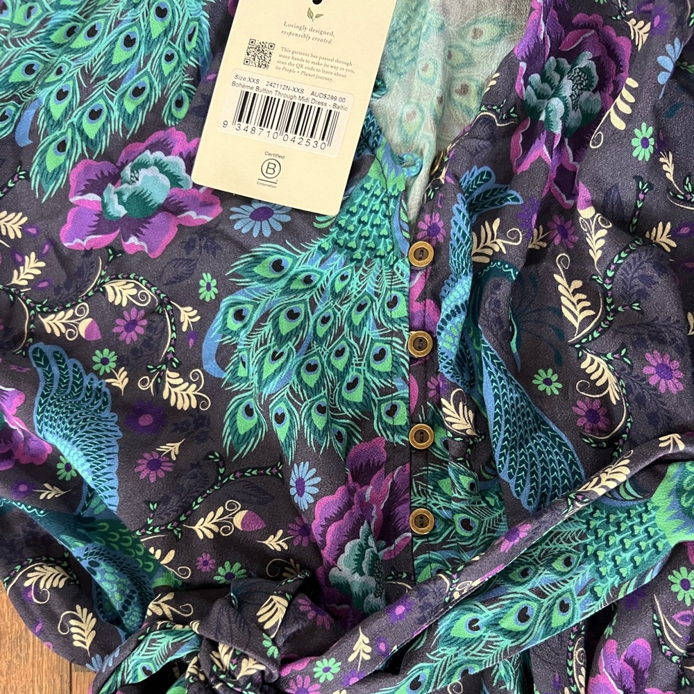 NWT Spell Boheme Button Through Baltic Dress - Picture 13 of 16